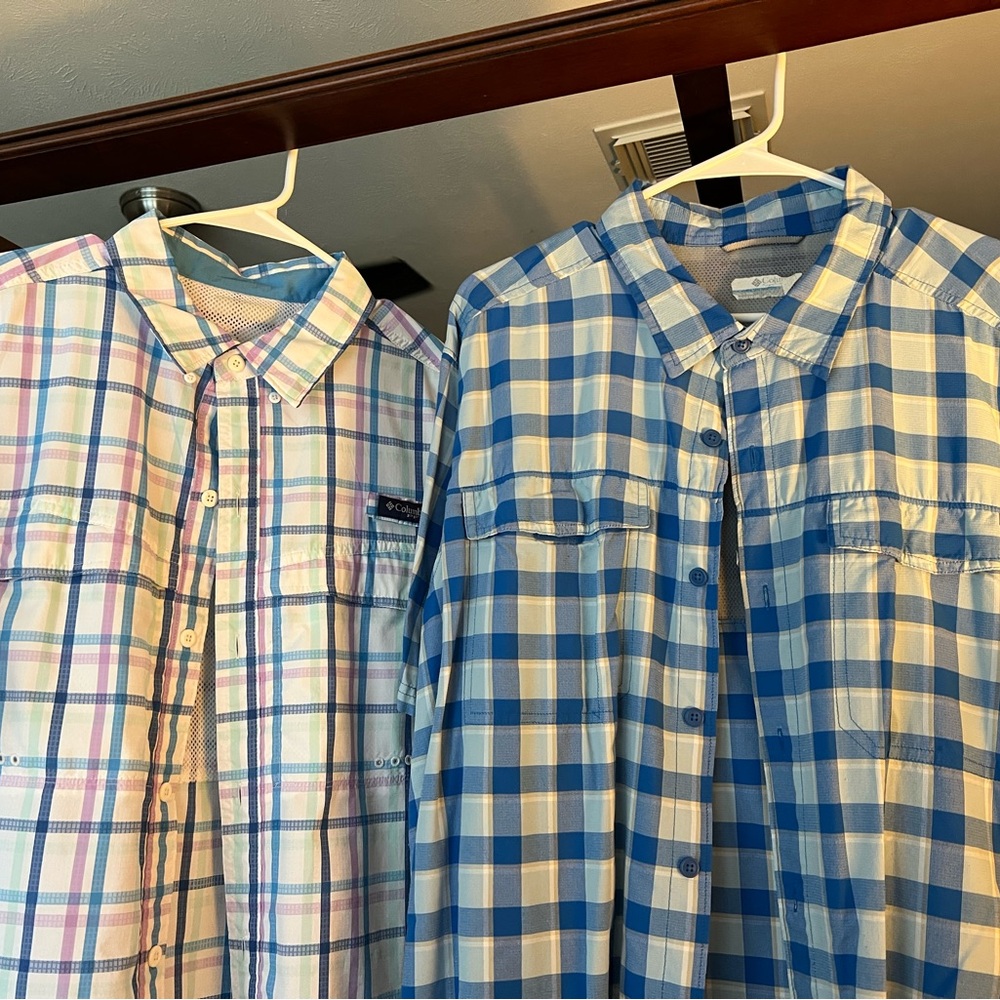 Last Chance on Two Columbia PFG Men's Plaid Shirts
